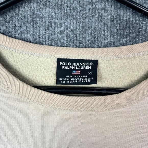 Vintage Ralph Lauren Polo Jean Co Sweatshirt Mens Crew Embroidered XL - Picture 9 of 9